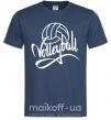 Мужская футболка Volleyball print Темно-синий фото
