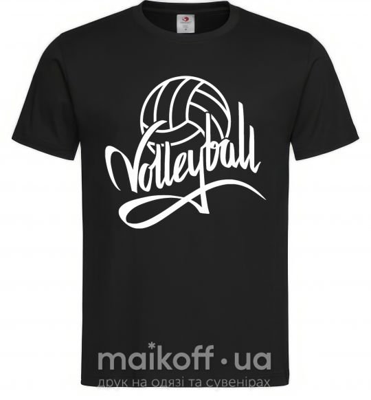 Чоловіча футболка Volleyball print Чорний фото