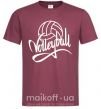 Чоловіча футболка Volleyball print Бордовий фото