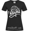 Женская футболка Volleyball print Черный фото