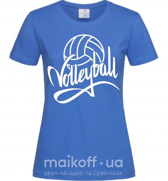Жіноча футболка Volleyball print Яскраво-синій фото