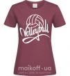 Женская футболка Volleyball print Бордовый фото