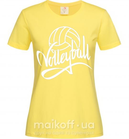 Женская футболка Volleyball print Лимонный фото