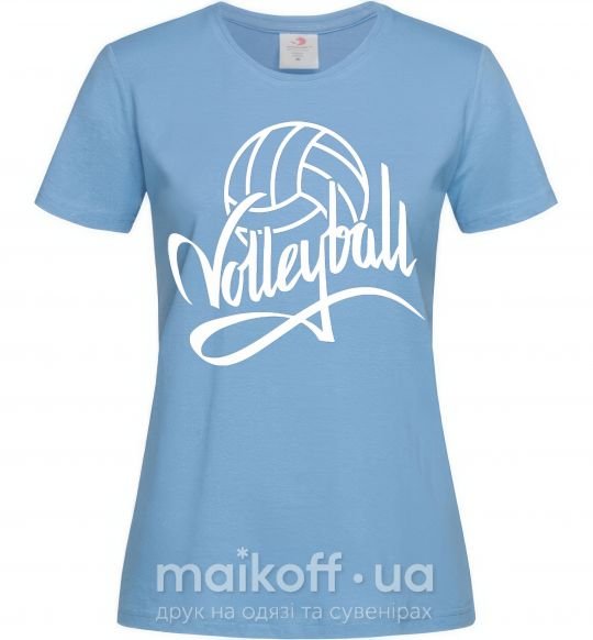 Жіноча футболка Volleyball print Блакитний фото