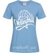 Женская футболка Volleyball print Голубой фото