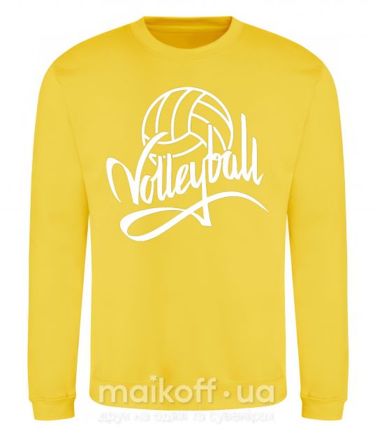 Світшот Volleyball print Сонячно жовтий фото