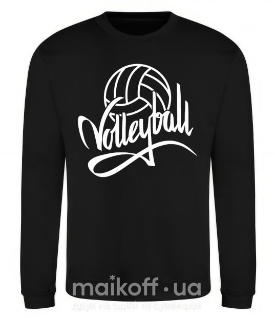 Світшот Volleyball print Чорний фото