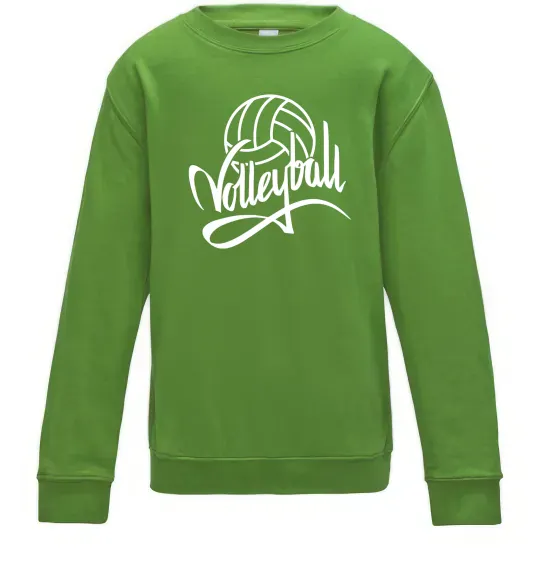 Детский Свитшот Volleyball print Лаймовый фото