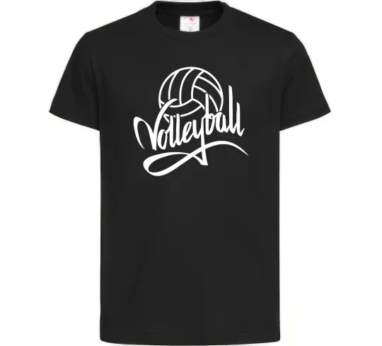 Детская футболка Volleyball print Черный фото