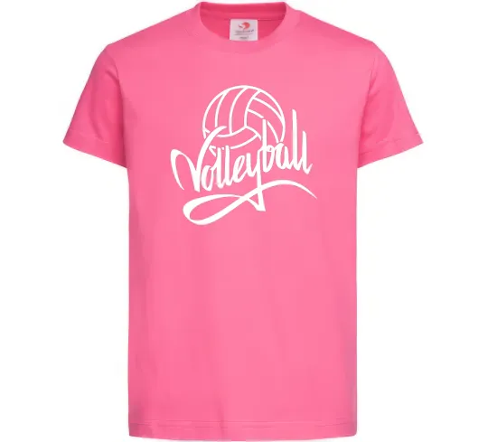 Детская футболка Volleyball print Ярко-розовый фото