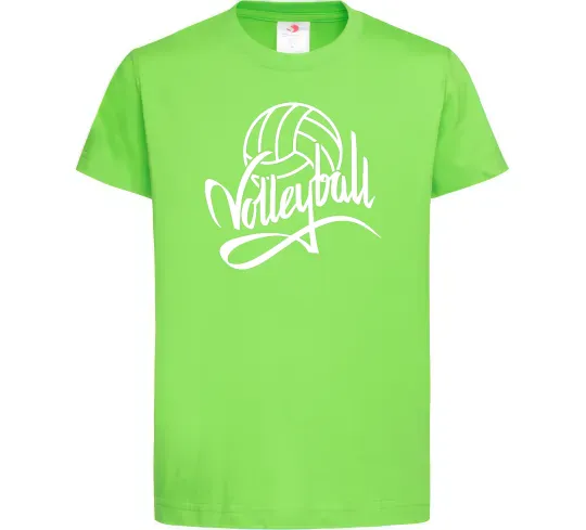 Детская футболка Volleyball print Лаймовый фото