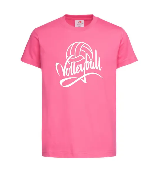 Детская футболка Volleyball print Ярко-розовый фото