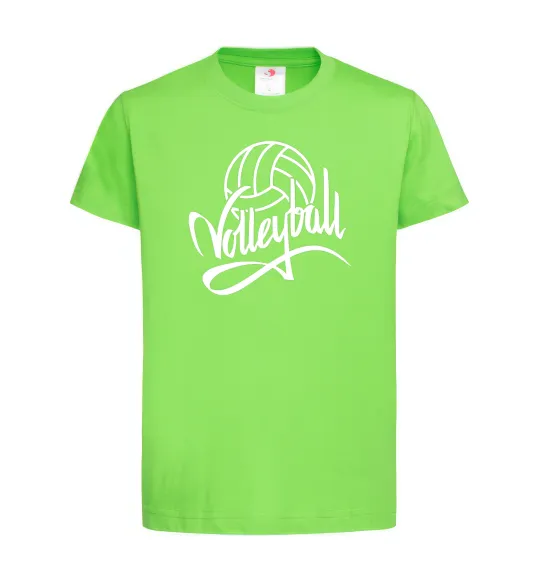 Детская футболка Volleyball print Лаймовый фото