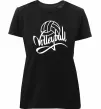 Женская премиум футболка Volleyball print Черный фото