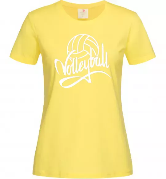 Женская футболка Volleyball print Лимонный фото
