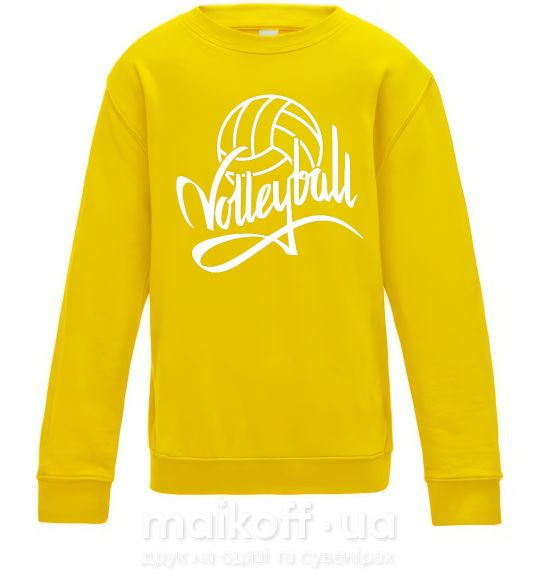 Дитячий світшот Volleyball print Сонячно жовтий фото