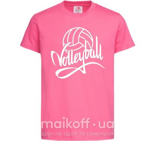 Дитяча футболка Volleyball print Яскраво-рожевий фото