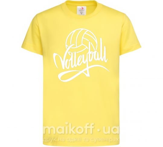 Дитяча футболка Volleyball print Лимонний фото