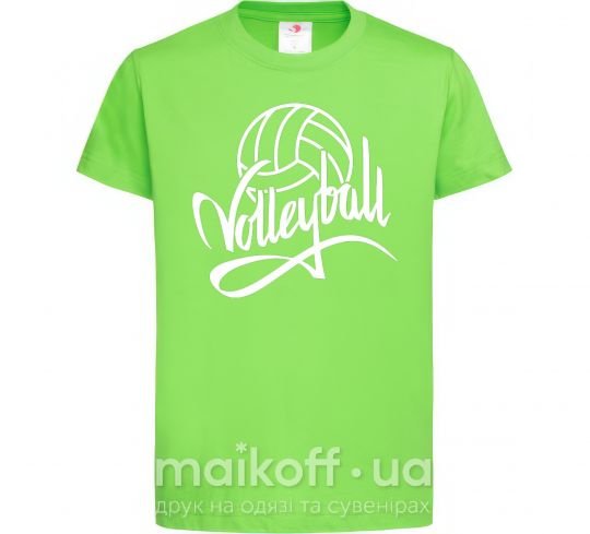 Дитяча футболка Volleyball print Лаймовий фото