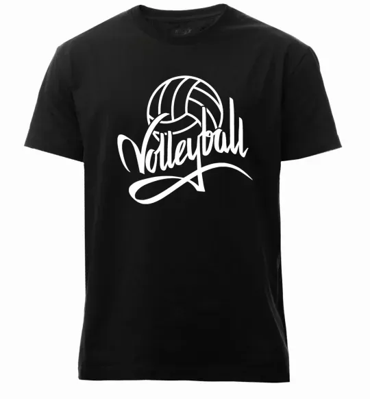 Чоловіча преміум футболка Volleyball print Чорний фото