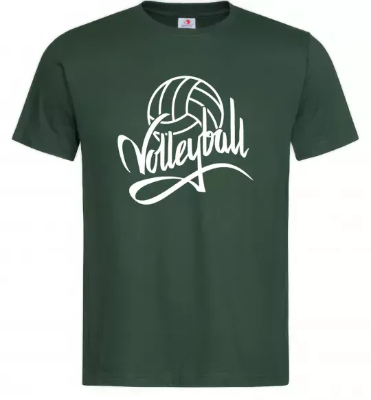 Мужская футболка Volleyball print Темно-зеленый фото