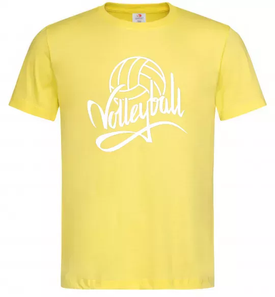 Мужская футболка Volleyball print Лимонный фото