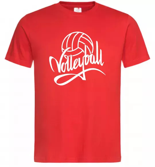 Мужская футболка Volleyball print Красный фото