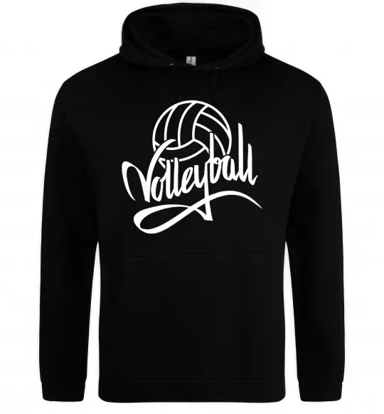 Мужская толстовка (худи) Volleyball print Черный фото