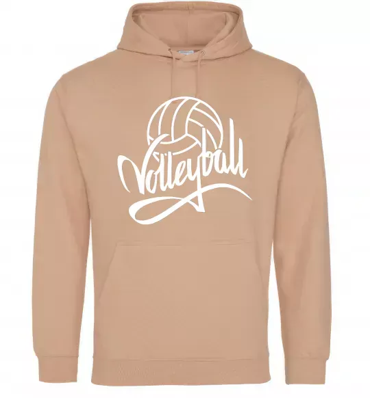 Женская толстовка (худи) Volleyball print Песочный фото