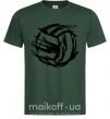 Чоловіча футболка Мяч штрихи Темно-зелений фото