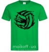 Мужская футболка Мяч штрихи Зеленый фото