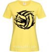 Женская футболка Мяч штрихи Лимонный фото