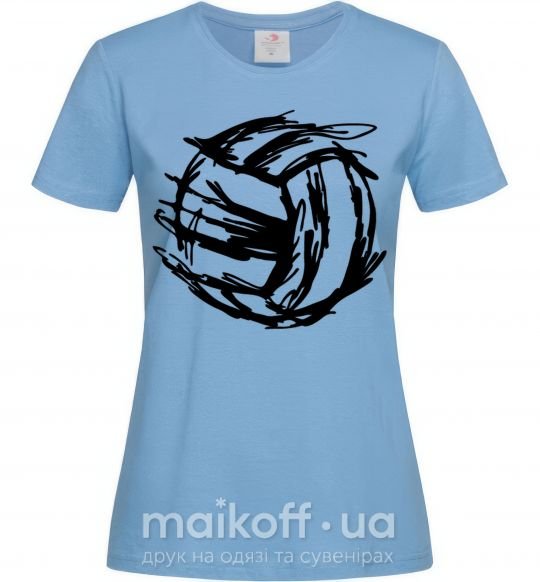Жіноча футболка Мяч штрихи Блакитний фото