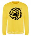 Світшот Мяч штрихи Сонячно жовтий фото