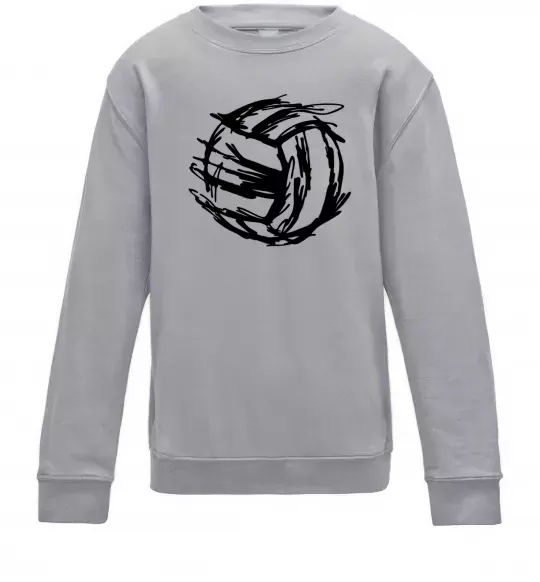 Детский Свитшот М'яч штрихи Серый меланж фото