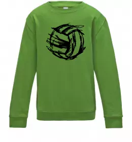 Детский Свитшот Волейбол м'яч з серцем Серый меланж фото