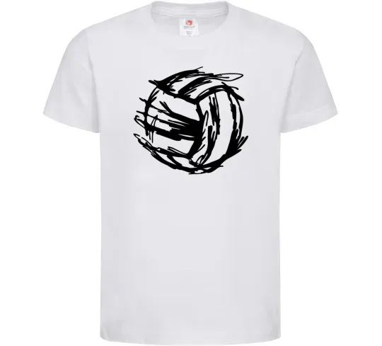 Детская футболка М'яч штрихи Белый фото