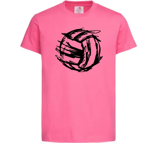 Детская футболка М'яч штрихи Ярко-розовый фото