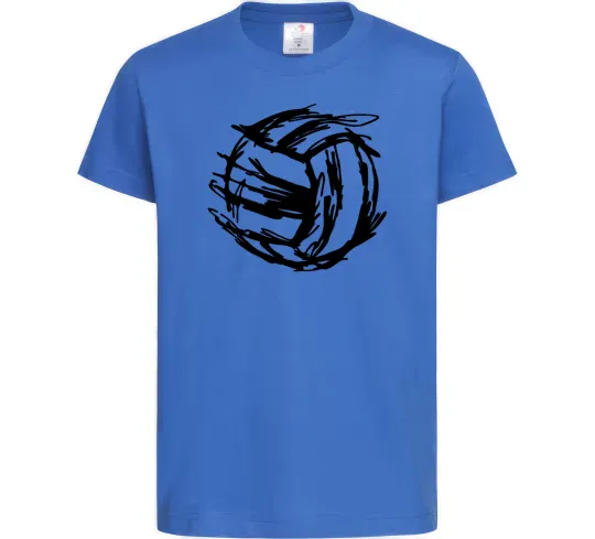 Детская футболка М'яч штрихи Ярко-синий фото