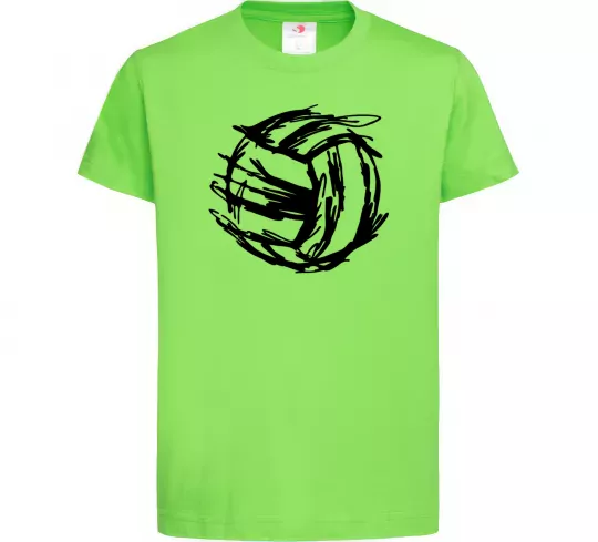 Детская футболка М'яч штрихи Лаймовый фото