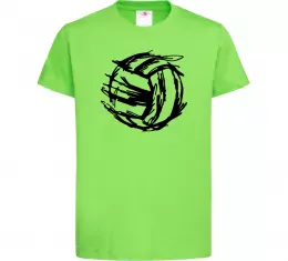 Детская футболка М'яч штрихи Лаймовый фото