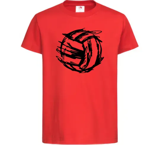 Детская футболка М'яч штрихи Красный фото