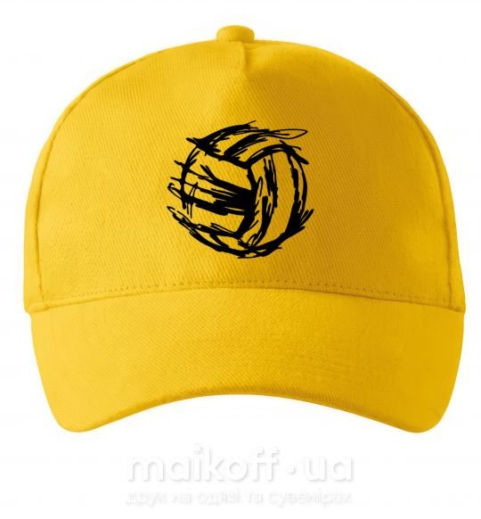 Кепка Мяч штрихи Сонячно жовтий фото