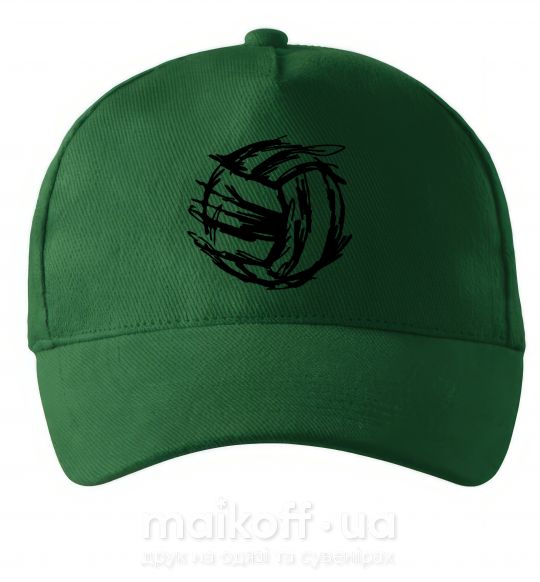 Кепка Мяч штрихи Темно-зеленый фото