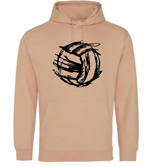 Чоловіча толстовка (худі) М'яч штрихи Пісочний фото