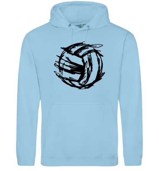 Чоловіча толстовка (худі) М'яч штрихи Блакитний фото