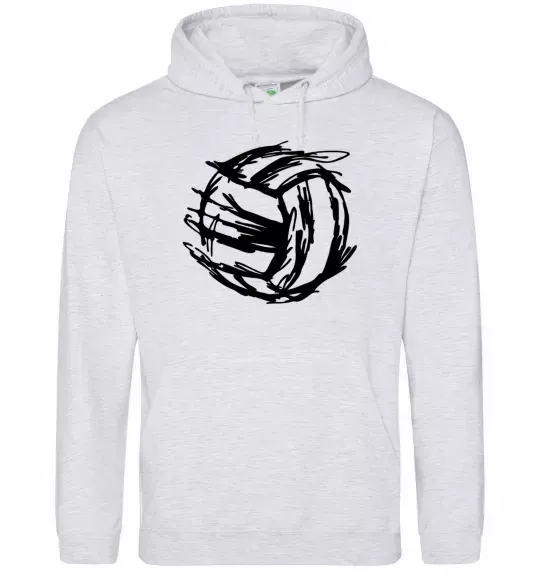 Жіноча толстовка (худі) М'яч штрихи Сірий меланж фото