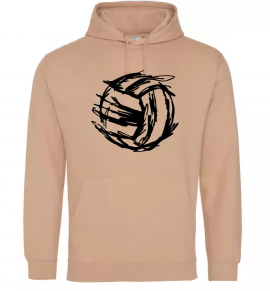 Жіноча толстовка (худі) М'яч штрихи Пісочний фото