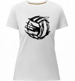 Женская премиум футболка М'яч штрихи