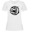 Жіноча футболка М'яч штрихи Білий фото